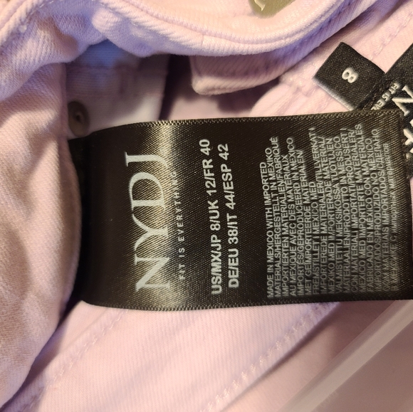 NYDJ Curves 360 Women's Size 8 28" Inseam Purple Slim Straight Ankle Stretch - Picture 6 of 7